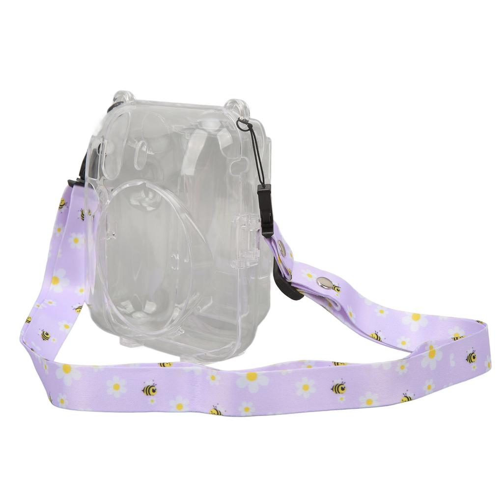 Комплект чехла для моментальной камеры Плечевой ремень Наклейка Чехол для камеры Прочный Защитный прозрачный чехол для камеры для Instax Mini 12