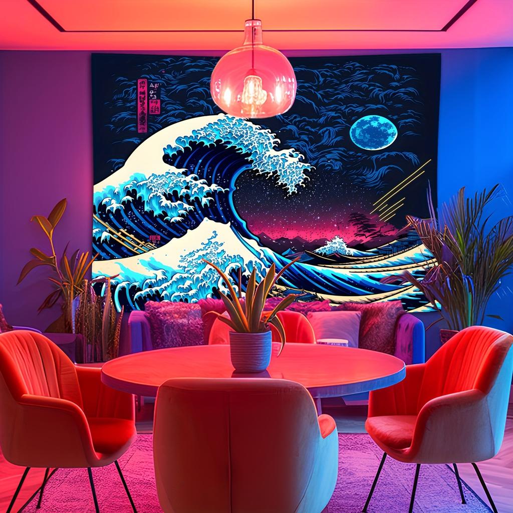 Great Wave Off Kanagawa Tapestry Vibrant Wall Hanging for Bedroom and Living Room Decor Ideal Gift for Art Lovers