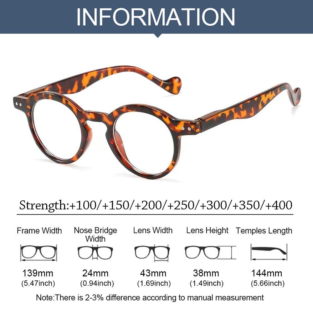 Eye Protection Round Eyeglasses PC Hyperopia Glasses Comfortable Reading Glasses Men Women