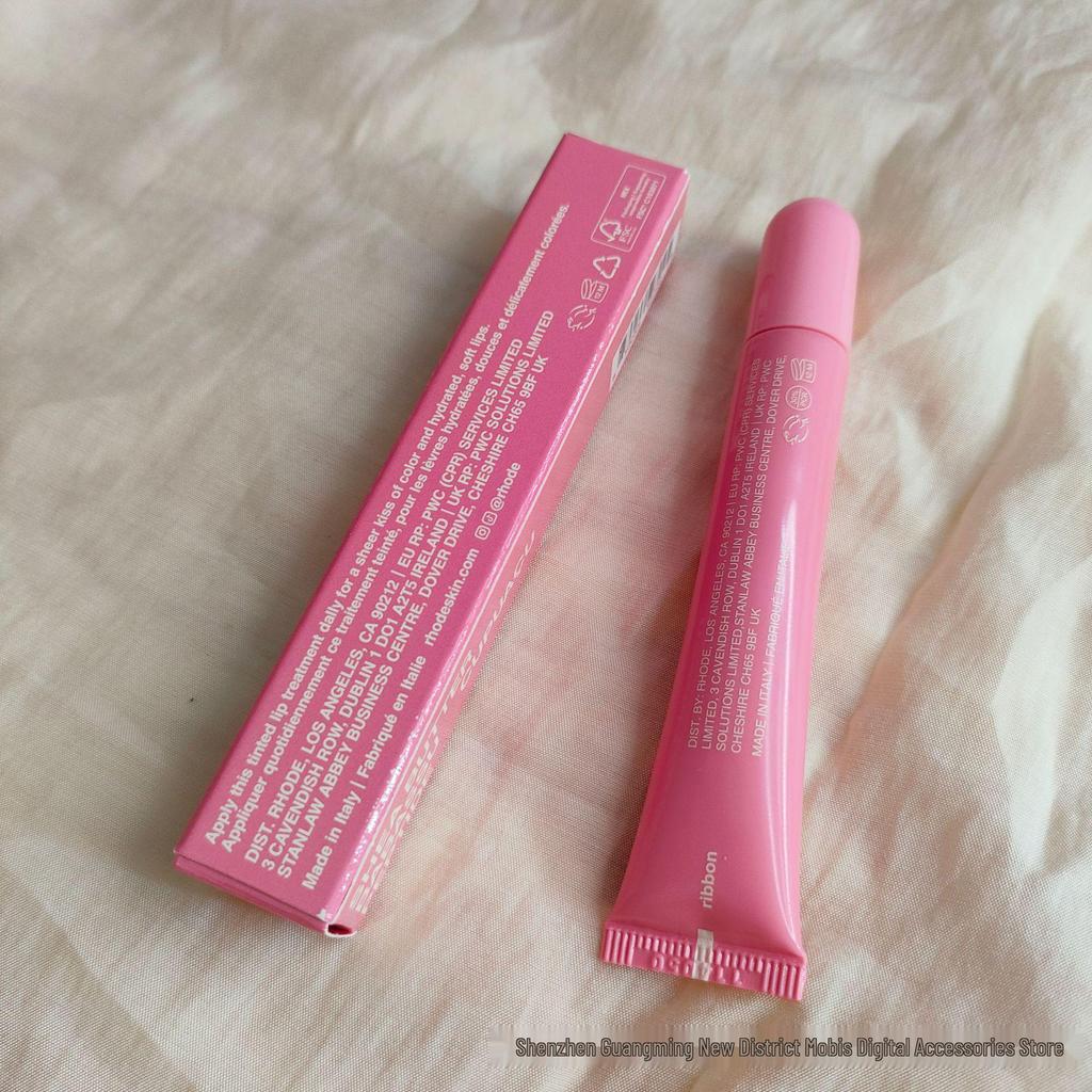 Тонирующий бальзам для губ Rhodee: Увлажняющий блеск для губ и помада оттенков «Лента», «Тост», «Арбуз»