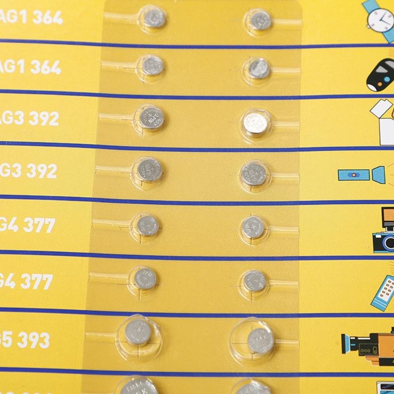 22 шт. батарейки-таблетки батарейки-таблетки для часов, игровых камер, долговечная и надежная мощность