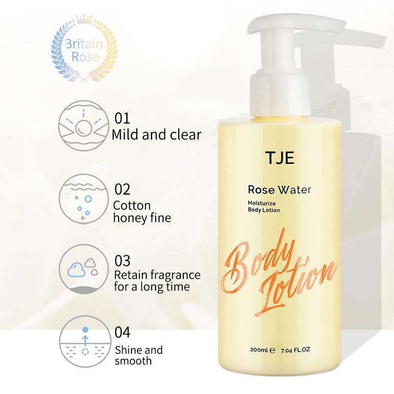 TJE Увлажняющий лосьон для тела Rose Water MoisturizeBody Lotion 200 мл Увлажняющий лосьон для тела со стойким ароматом