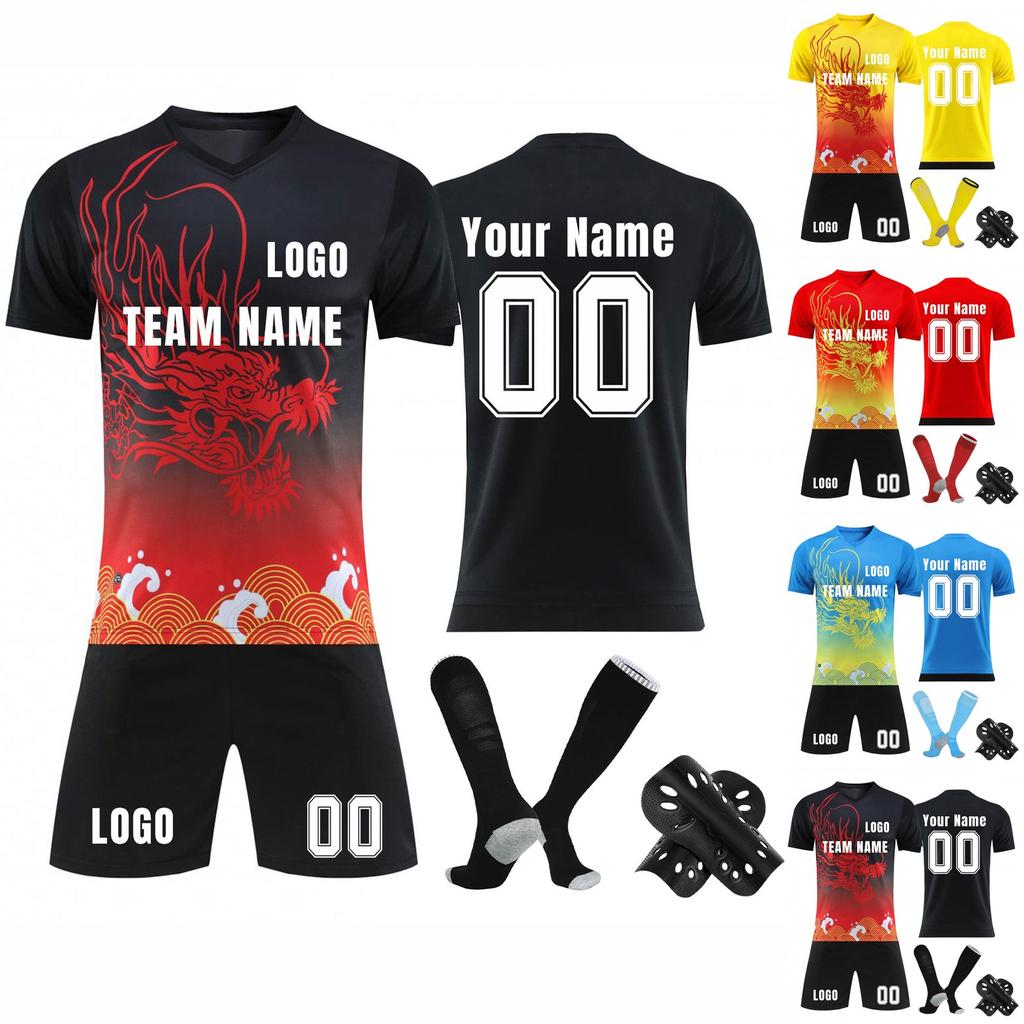 Personalised Shirts Kit Mens Girls With Name Number Custom Football Jerseys For Boys Training Suit
