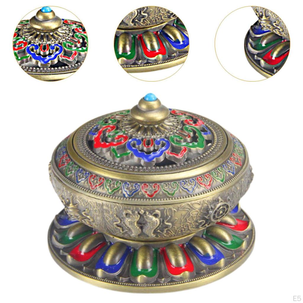 Эмалированная подставка для благовоний Art Craft с крышкой, универсальная подставка для курильницы для офиса, йоги, чая