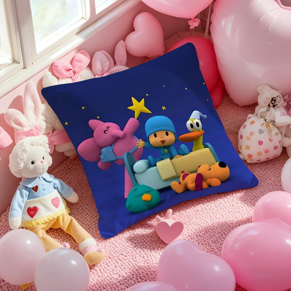 Чехол на подушку B-Boy-Girl-Pocoyo с принтом Наволочка для подушки для гостиной, дивана и декора спальни