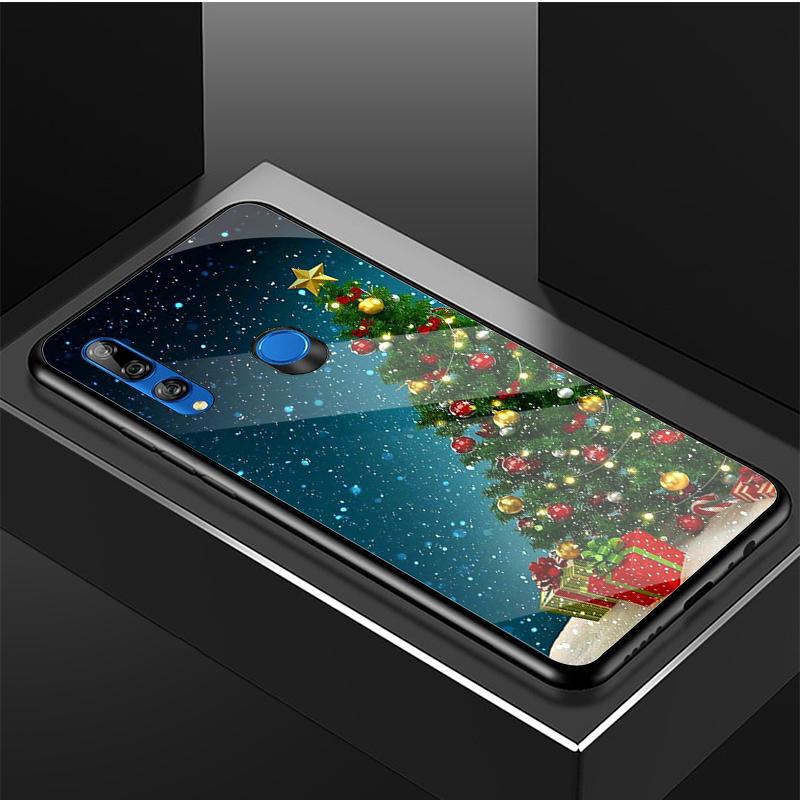 Чехол из закаленного стекла с Рождеством для Huawei Honor 8X9 10i 20i 20Lite 20Pro 30 Pro