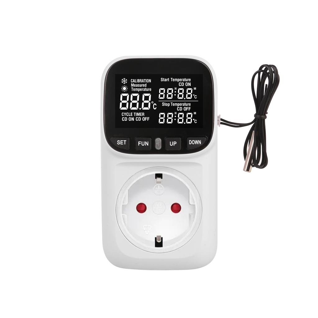 Цифровой регулятор температуры розетка термостат ЕС вилка 220 В с таймером переключатель Отопление Охлаждение для холодильника аквакультура