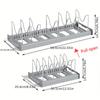 Expandable Kitchen Cabinet Pot Organizer Rack Multi-purpose Adjustable Divider Pans Frying Pan Holder Bowl Shelf