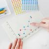 4 листа круглых наклеек 10 мм разных цветов, цветные точечные наклейки, кодирующие круглые точечные этикетки, диаметр