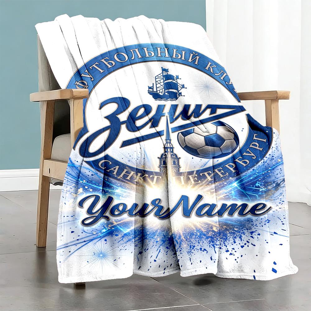 Fc Zenit Saint‑petersburg 55 Personalized Text Blanket Throw Customizable Blanket Ultra-Soft Throw For Bed Couch Picnics Office All-Season Use