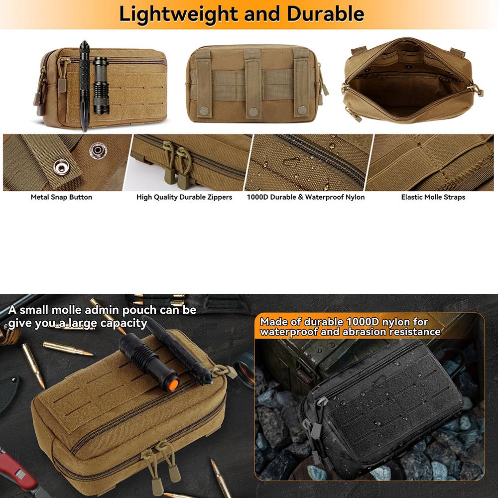 EDC Molle Pouch Waist Pack Compact Utility Pouches Waist Belt Bag Medical Bags Phone Case Outdoor Hunting Accessories