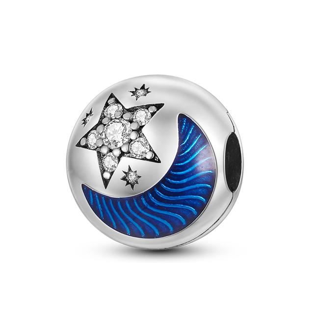 Луна, Солнце, Звезда, Галактика, висячий кулон, подвески, бусины, серебряный цвет, подходит для браслета для женщин, ювелирные изделия своими руками, маркировка, подарок