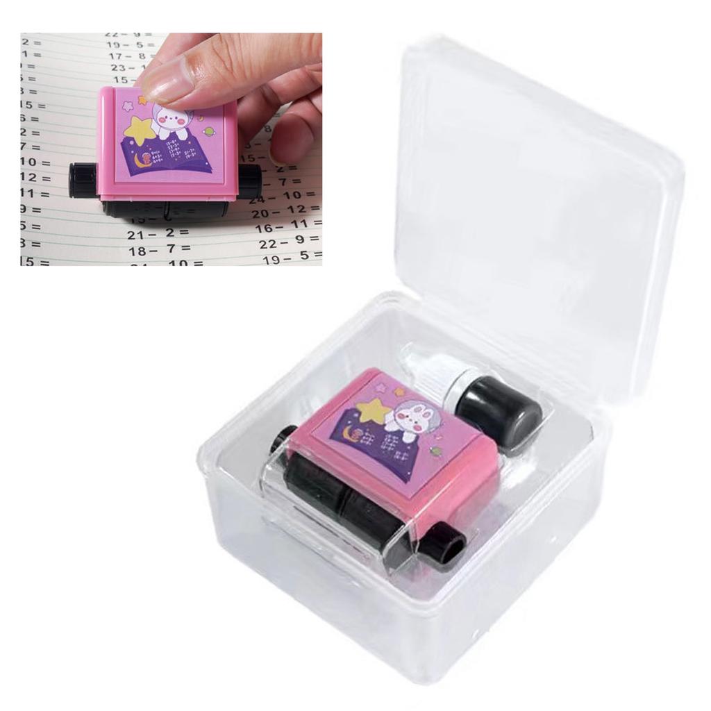 Марки для математической практики для детей, студенческие многоразовые, простые в эксплуатации, портативные математические роликовые штампы для школы