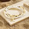 6pcs Stretch Beach Rice Beads Elastic Anklet Multilayer Anklet Set New Beach Jewelry