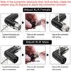 Xiatiaosann XLR Angled Adapter, 3-Pin Dual Male To Female Connector, 90 Degree Adjustable, 4 Different Angles, Right and Left, for Mixers, Microphones