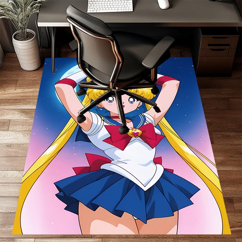 Sailor Moon Printed Area Rug Carpet for Bedroom Living Room Home Decor Rugs Mat Non Slip Mat Rug for Bedside
