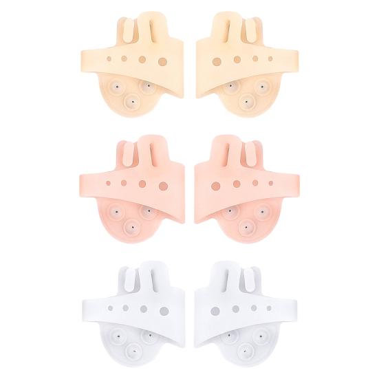 1 пара силиконовых разделителей для пальцев ног, распорки для пальцев ног, подушечки для снятия боли при косточках стопы, подошвенном фасциите, дышащие, нескользящие, поддерживающие корректоры косточек