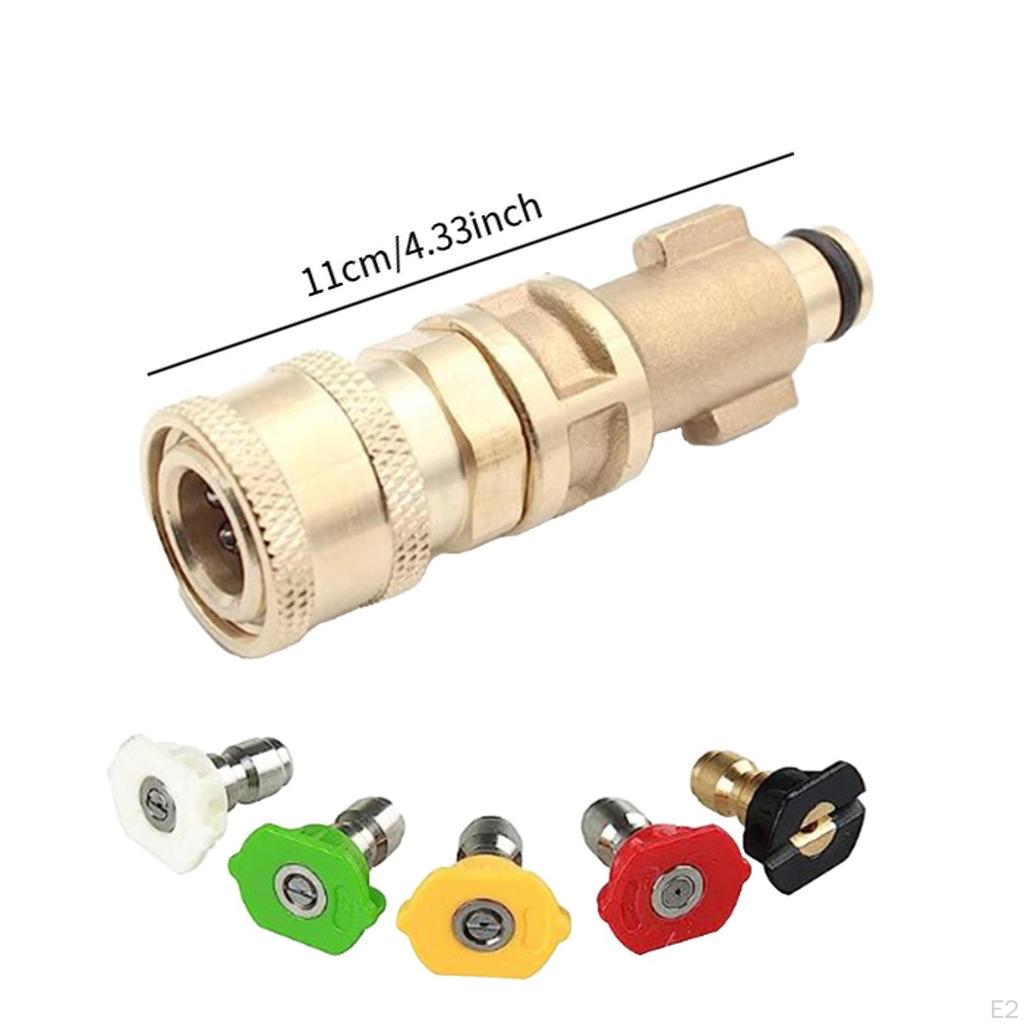 1/4 Inch Quick Connector with 5 Nozzle Tips Easy To Install Accessories Spare Parts Professional