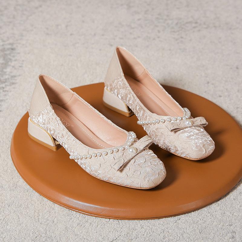 Одиночные туфли, женские весенние новые туфли в стиле ретро с квадратным носком, туфли Мэри Джейн на толстом каблуке, женская обувь в консервативном стиле