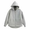 Autumn Spring Women Coat Hooded Drawstring Long Sleeves Pockets Zip-up Elastic Cuff Hem Loose Sport Hoodie Casual Daily Wear Jac