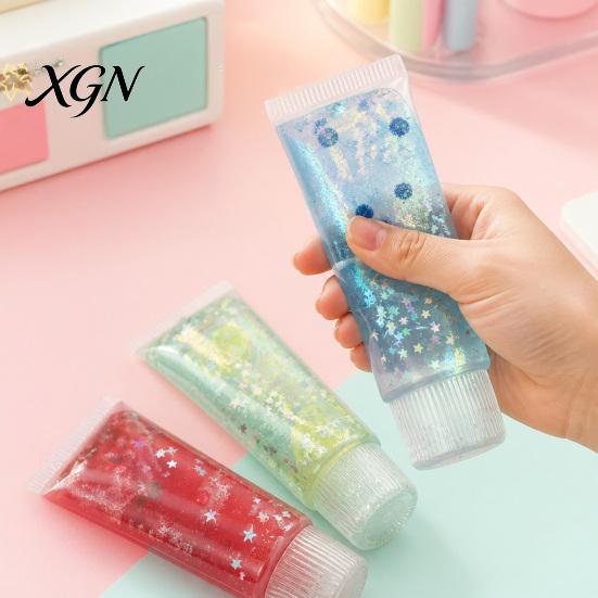 Simulated Toothpaste Tube Toy Stress Relief Toy, Strawberry Blueberry Lemon Clover Reliever Squeeze Anxiety Relieving Clear Fidget