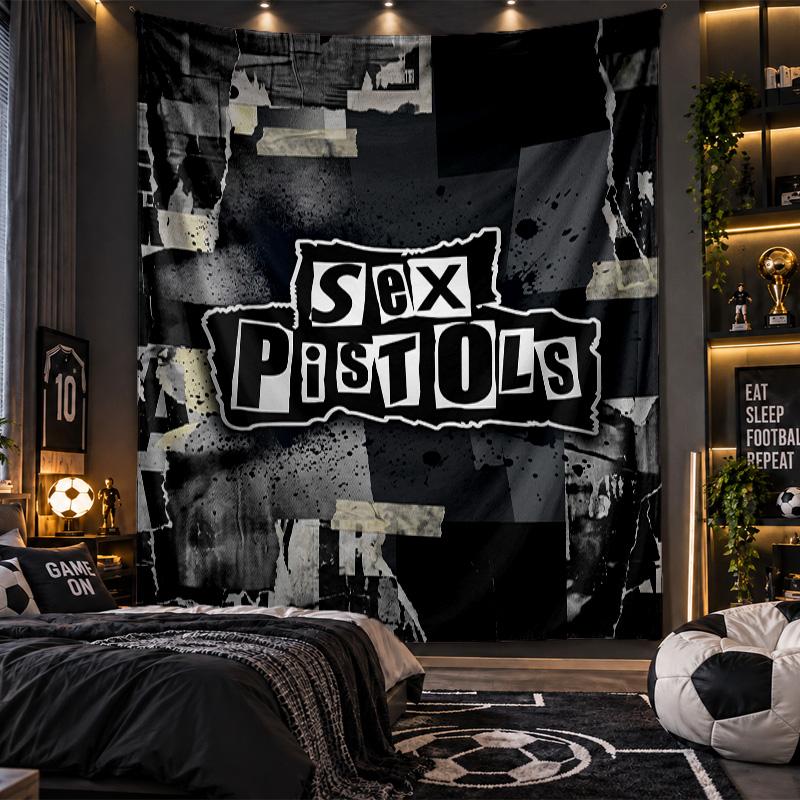 Wall Hanging Tapestry Sex Pistols Print Cloth for Living Room Bedroom Home Decor