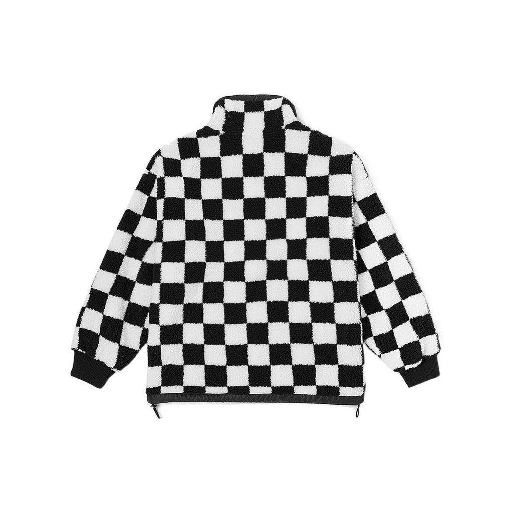 Vans Куртка-флис Шерпа в клетку Черно-белая Унисекс VN00091BBSU