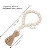 Light Brown Farmhouse Wooden Bead Strand Hanging Tassel Bead Ornament  Tray Tabletop Bead Layout