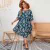 Women Dress Summer Short Sleeve Woman Long Dresses Casual Bohemia Print O-neck Plus Size Dresses