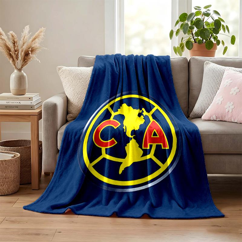 Club America blanket Flannel Blanket Soft Cozy Plush Throw for Sofa Bed Lightweight Home Decoration