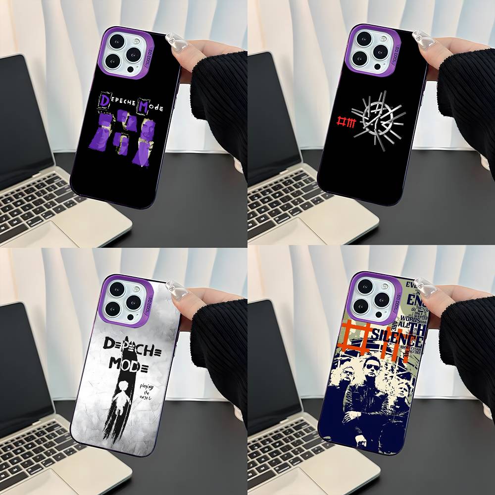 D-Depeche band M-ModeS Purple Matte Shockproof CoverPhone Case For iPhone 17,16,15,14,13,12,11,Pro,XS,Max,Plus,Mini,SE4,E