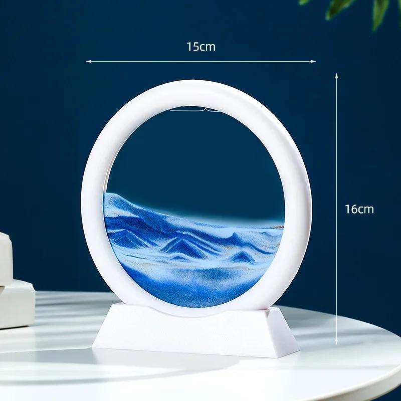 3D часы с движущимся песком, орнамент в виде песочных часов, скандинавский домашний декор, картина с струящимся песком, картина с изображением песочных часов, декор для офисного стола