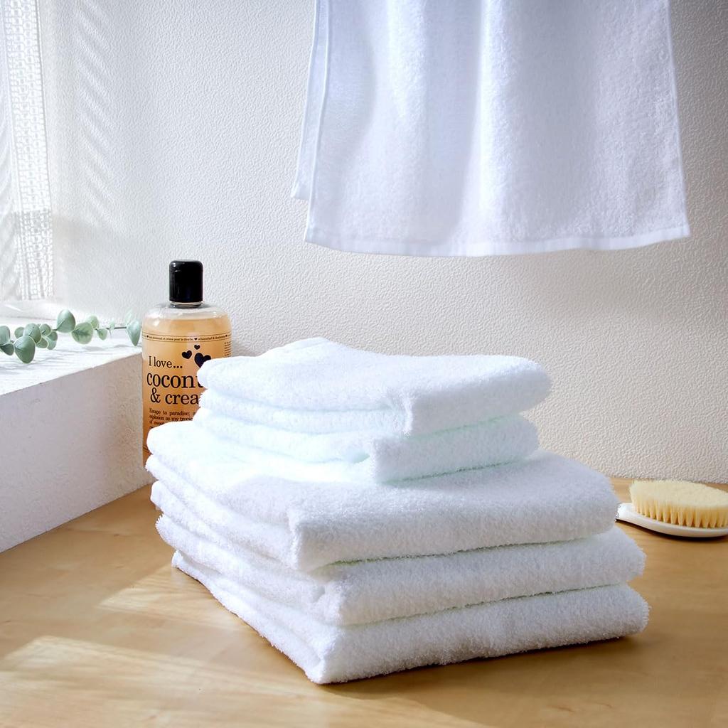 Terry Labo Pure White Bath Set of 5 Bath Towels Made in Japan Senshu Towel 60 x 5 Pieces White (приблизительно. 120см)