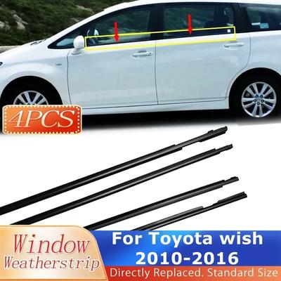 4 шт./комплект Для Toyota 2010-2016 Уплотнители окон Черная резиновая уплотнительная лента для окон Автомобильные аксессуары Декоративные полоски