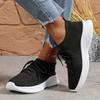 Fashion Spring Autumn Comfortable Sports Shoes for Women Lightweight Breathable Knitted Sneakers Woman Thick Sole Slip On Casual Shoes