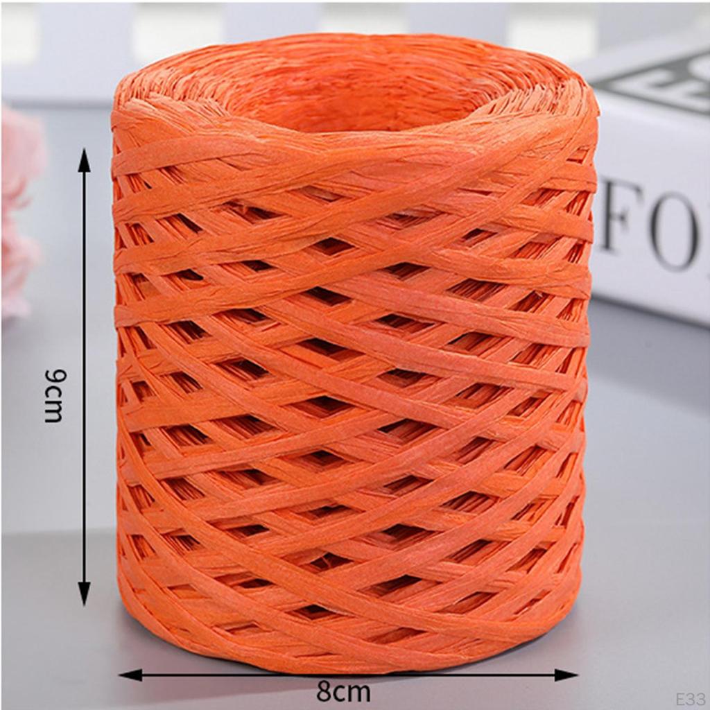 200 м/рулон, бумажная лента из рафии, декор, пригодная для вторичной переработки, прочная для плетения подарочной упаковки на День Святого Валентина