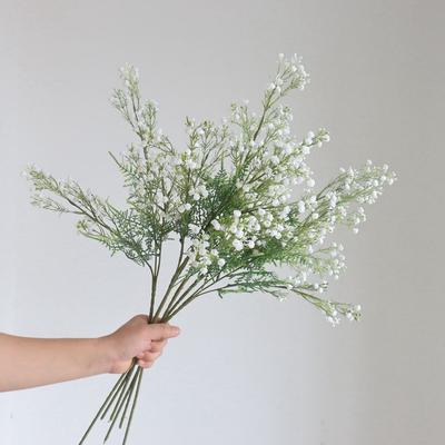6 шт. Искусственная гипсофила, белые цветы, искусственные цветочные стебли для свадебных центральных композиций, украшения букета, домашнего декора