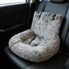 Furry Warm Dog Bed for Car Seat Soft Cushion Pet Bed For Travel Easy To Install Carseat Cushion for Breeds Road Trips