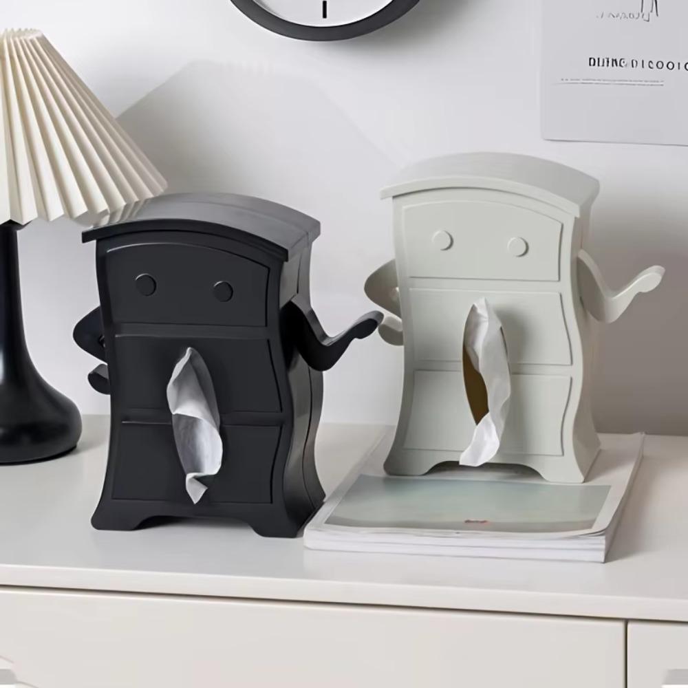 Detachable Facial Tissue Box Spring Support Napkin Storage Box Premium Tissue Box Cover Bedroom