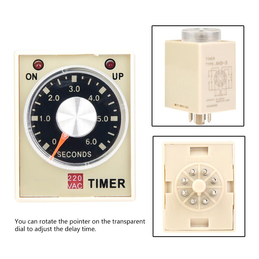 AH33 Power On Delay Timer Time Relay AC 220V 5060Hz(6S)