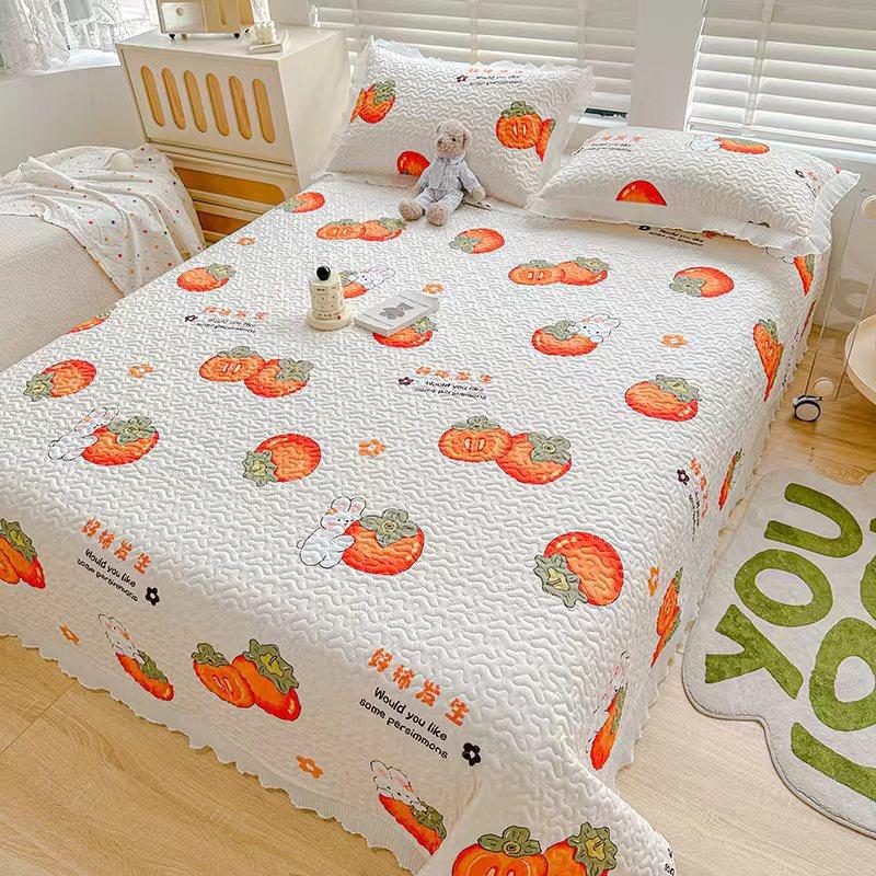 Новый комплект из трех предметов с жемчужным хлопковым покрывалом Fairy с стиркой в ​​пресной воде и хлопковым кружевным покрывалом