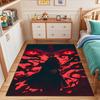 Dark Warrior Amid Red-Eyed Chaos Patterned carpet, suitable as a non slip play mat for the living room and bedroom sofa