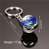 Planet Keychain Stylish Decorative Hanging Portable Luminous Glossy Round Exquisite Alloy Windshield Pendant Ornament