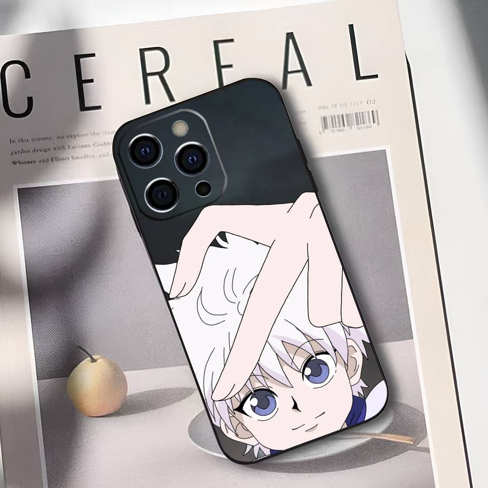 K-Киллуа Золдик H-Охотник х Охотник Чехол для телефона для iPhone 17,16,15,14,13,12,11 Plus,Pro Max,XS,Мягкий черный чехол