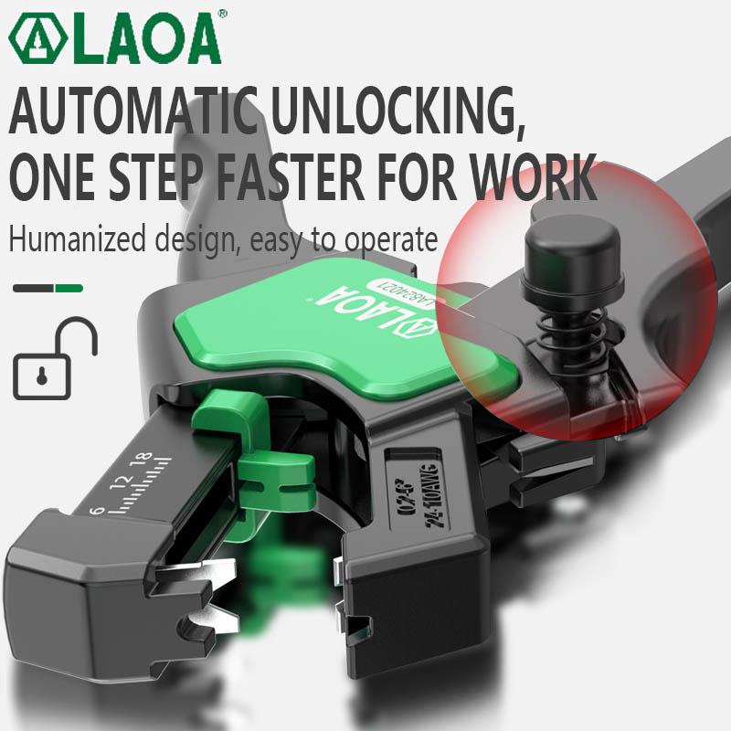 LAOA Многофункциональные быстрые полностью автоматические плоскогубцы для зачистки проводов 0,2-6 кусачки для резки кабеля Регулируемые плоскогубцы для электрика
