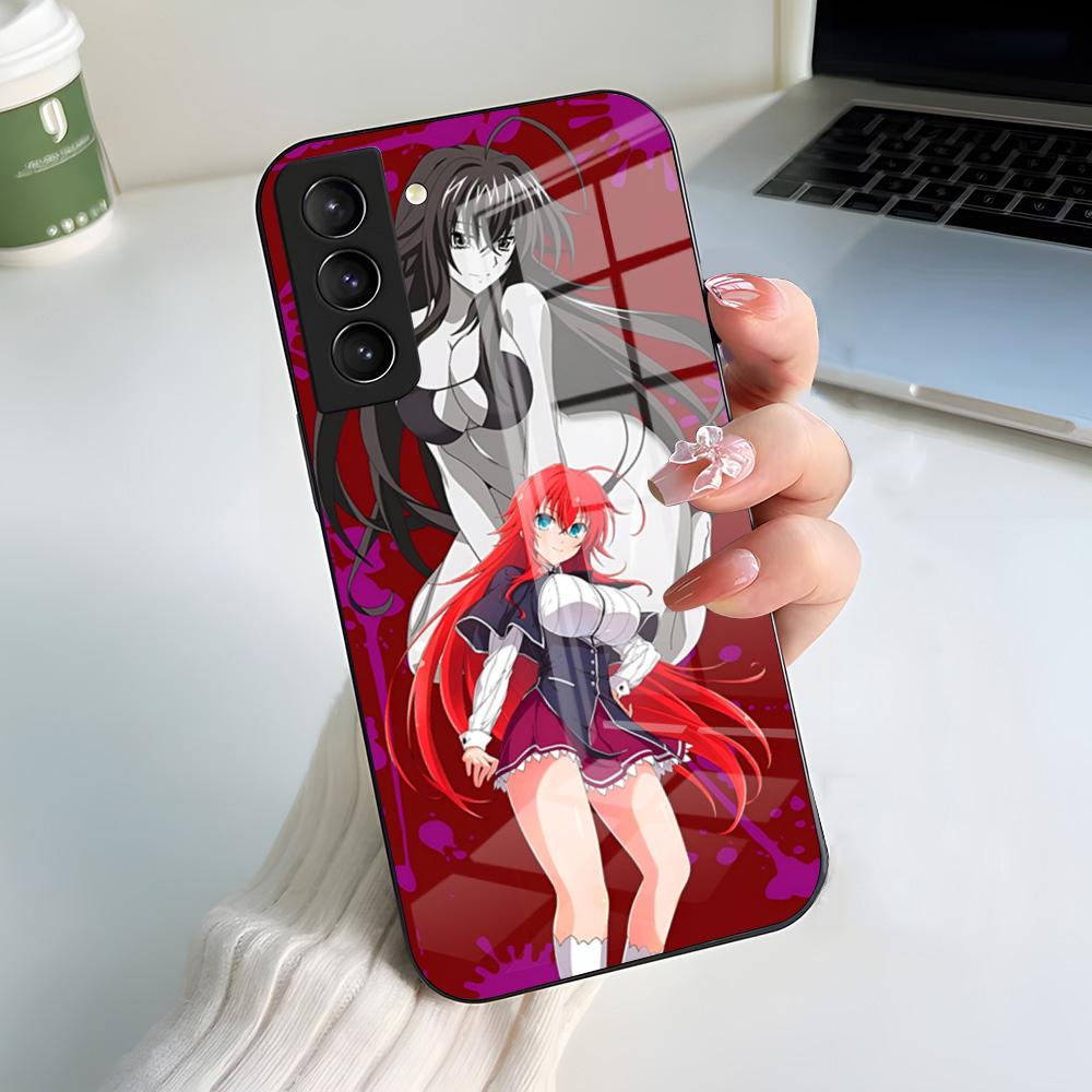 Чехол для телефона DXD Rias G-Gremory для Samsung A56 A36 A26 A16 A15 A25 A35 A55 A14 A34 A24 A54 Стеклянный чехол