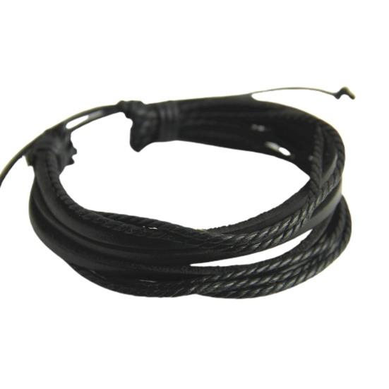 Мужской браслет винтажный многослойный из искусственной кожи универсальный мужской браслет для подарка