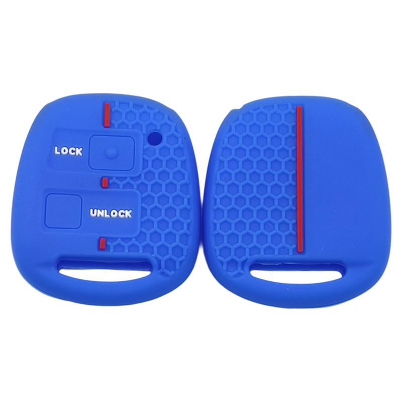 Мягкий силиконовый чехол на 2 кнопки для ключа Toyota Prado, Land Cruiser, Camry