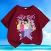 Boys and Girls' Demon-hunting Girl Group SAJABOYS Boys' Group Shirt, Summer Children's Casual Short-sleeved Pure Cotton T-shirt