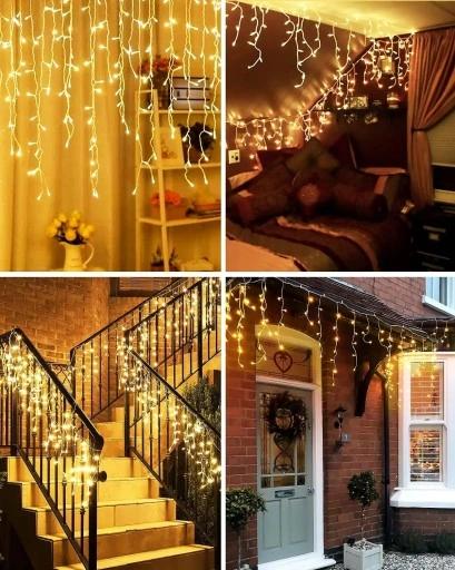 Kurtyna Świetlna Lampki 320Led Girlanda Ip44 21M